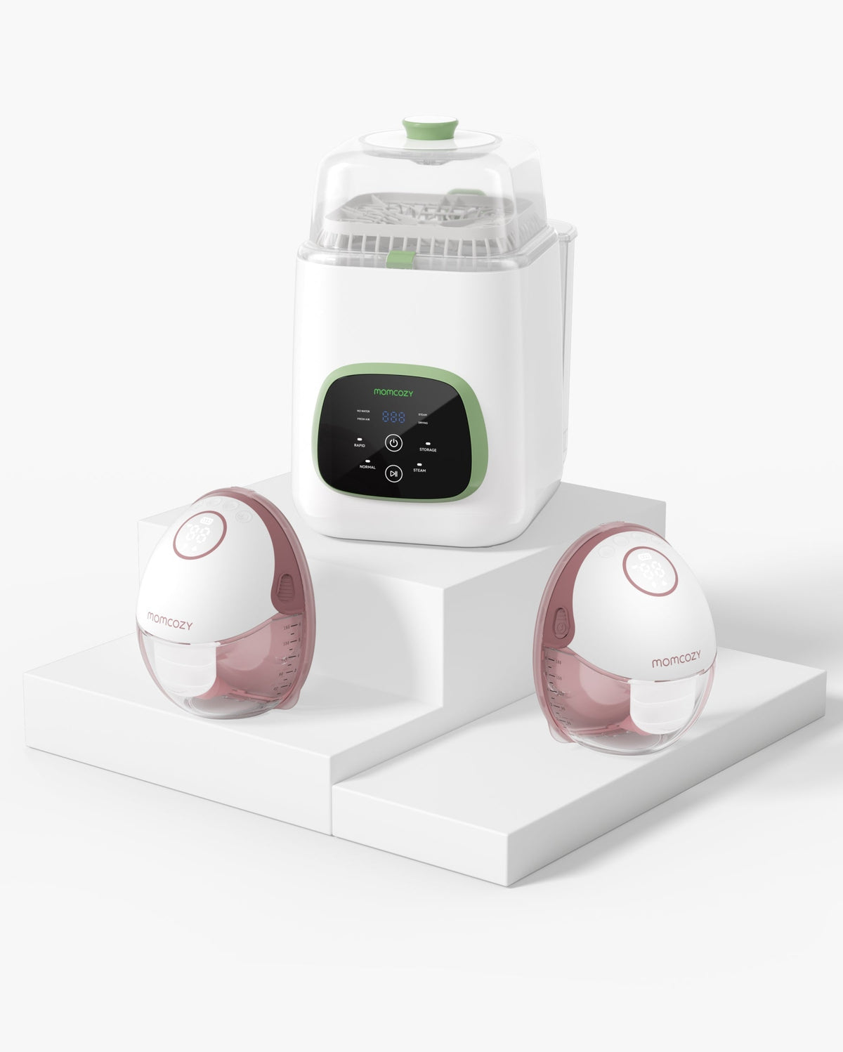 Pump & Clean Bundle: M6 Hands-free Breast Pump and KleanPal Pro Baby Bottle Washer and Sterilizer